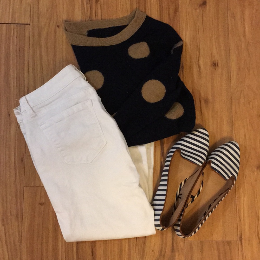 Ann Taylor LOFT White Cropped Skinny Jeans Sz27/4P